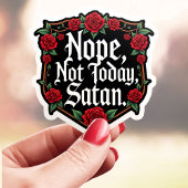 Nee Niet Vandaag Satan Sticker