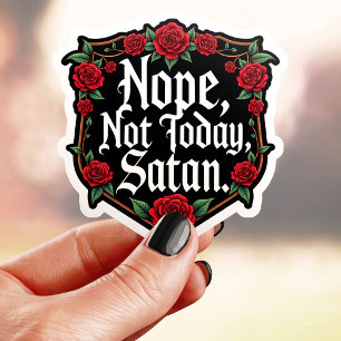 Nee Niet Vandaag Satan Sticker