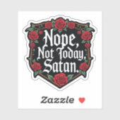 Nee Niet Vandaag Satan Sticker (Vel)
