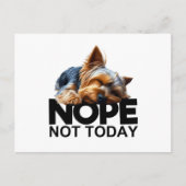 Nee, niet vandaag Yorkshire Terrier Briefkaart (Voorkant)
