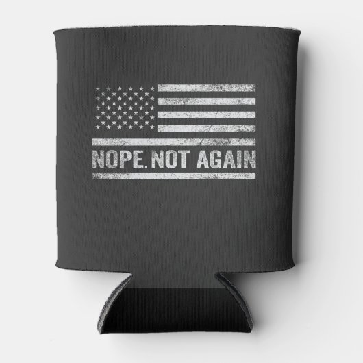 Nee Niet Weer Grappige Vlag van de VS Republikeins Blikjeskoeler (Voorkant)