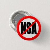 "NEE NSA" RONDE BUTTON 3,2 CM (Voorkant /achterkant)