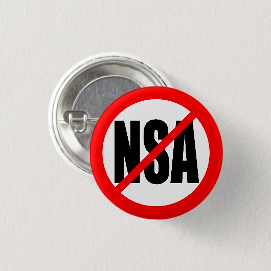 "NEE NSA" RONDE BUTTON 3,2 CM (Voorkant /achterkant)
