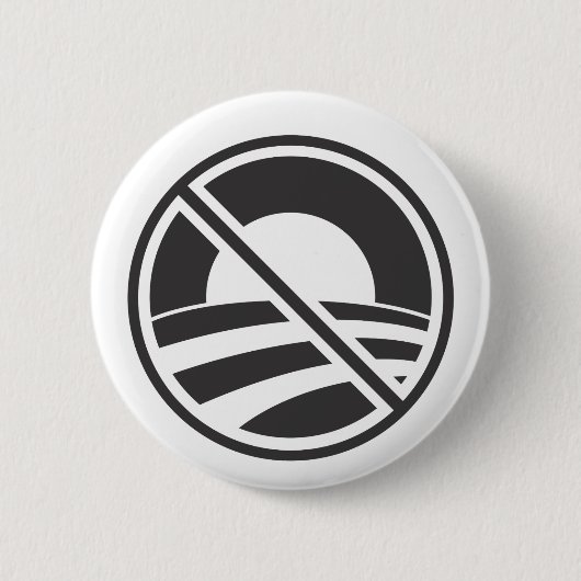 Nee, Obama Ronde Button 5,7 Cm (Voorkant)