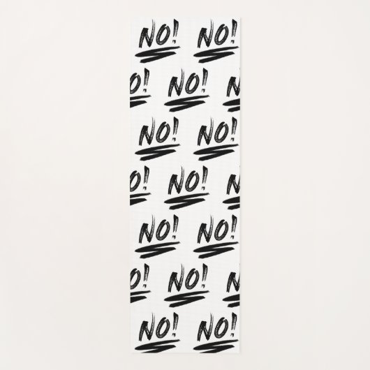 Nee! onderstreept zwart en wit yogamat (Voorkant)