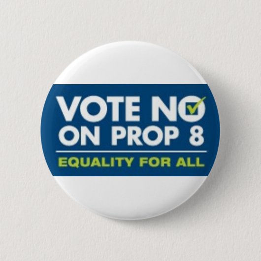 Nee op Prop 8-badge Ronde Button 5,7 Cm (Voorkant)