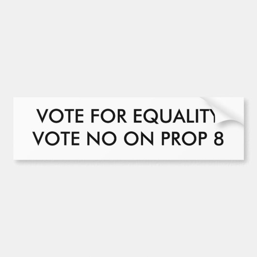 Nee op Prop 8-bumpersticker Bumpersticker (Voorkant)