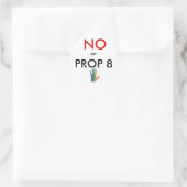 Nee op Prop 8 Ronde Sticker (Tas)