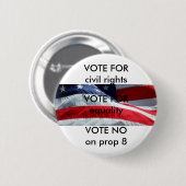 Nee op Prop 8-toets Ronde Button 5,7 Cm (Voorkant /achterkant)