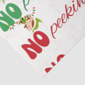 NEE Peeking Naughty Elf Kerstmis Tissuepapier (Detail)