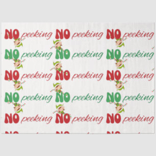 NEE Peeking Naughty Elf Kerstmis Tissuepapier