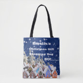 "NEE Peking" kerstcadeautas met kerstcadeaus Tote Bag (Voorkant)