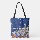 "NEE Peking" kerstcadeautas met kerstcadeaus Tote Bag (Achterkant)