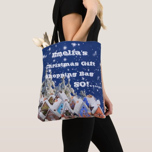 "NEE Peking" kerstcadeautas met kerstcadeaus Tote Bag (Dichtbij)