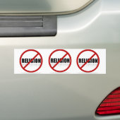 NEE RELIGION grappige bumpersticker tegen religie (Op auto)