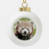 Nee, rode panda. Panda roux. Keramische Bal Ornament (Voorkant)