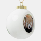 Nee, rode panda. Panda roux. Keramische Bal Ornament (Links)