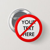 "NEE" RONDE BUTTON 5,7 CM (Voorkant /achterkant)