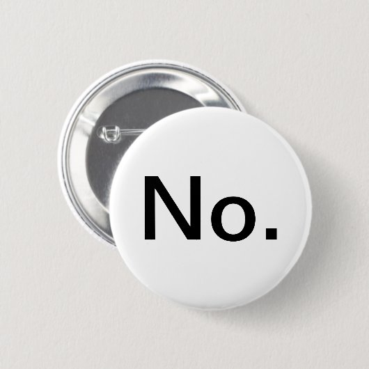 Nee. Ronde Button 5,7 Cm (Voorkant /achterkant)