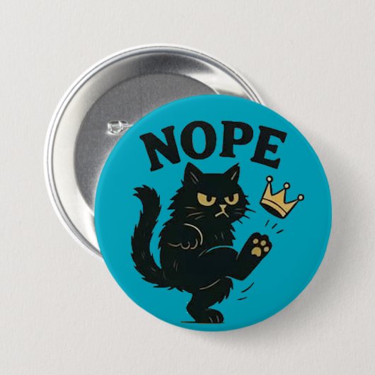 nee ronde button 7,6 cm (Voorkant /achterkant)