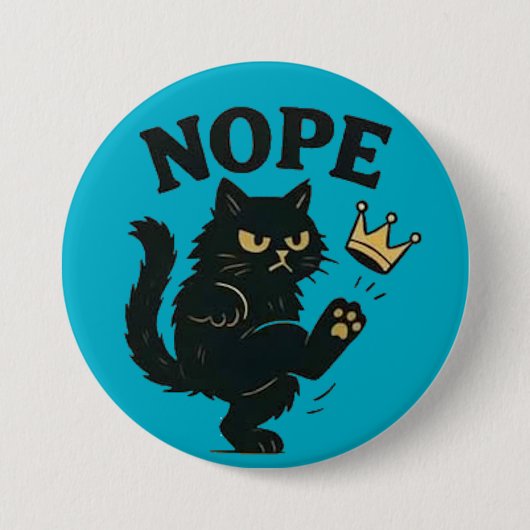 nee ronde button 7,6 cm (Voorkant)