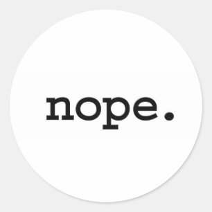 Nee. Ronde Sticker