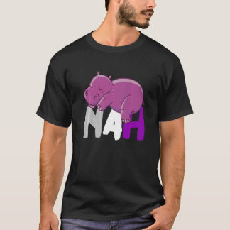 Nee Schattige Nijlpaard Slaap Aseksualiteit Ace Di T-shirt