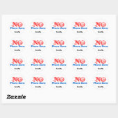 NEE, SimPle, telefoon zone Ronde Sticker (Vel)