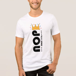 Nee Sinds 1776 Geen Koningen Grappig Anti-Monarchi Tri-Blend Shirt