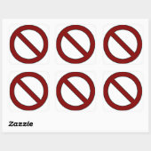 NEE! Symbool Sticker (groot) (Vel)