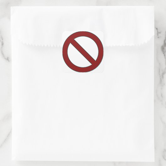 NEE! Symbool Sticker (klein) (Tas)