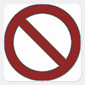 NEE! Symbool Sticker (klein) (Voorkant)