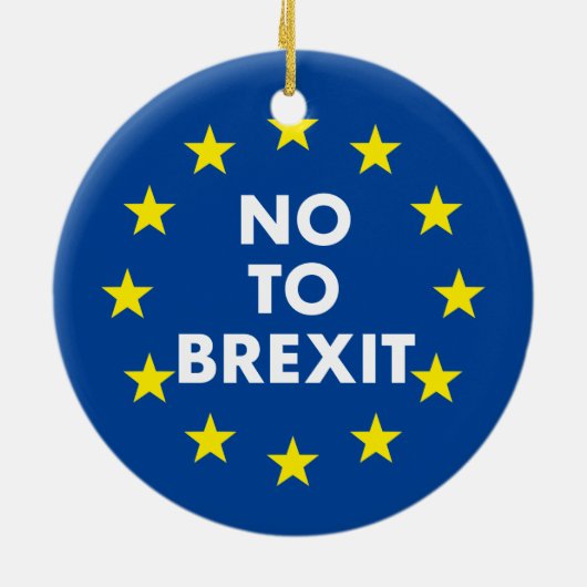 Nee tegen Brexit kerstboom decoratie (Achterkant)