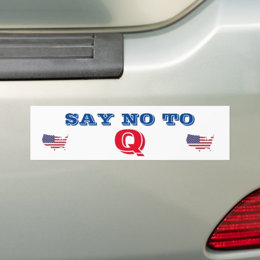 NEE TEGEN BUMPERSTICKER Q (Op auto)