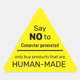 Nee tegen Computer Generated - Koop bij Real Peopl Sticker