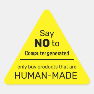 Nee tegen Computer Generated - Koop bij Real Peopl Sticker