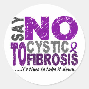 NEE tegen cystische fibrose 1 Ronde Sticker