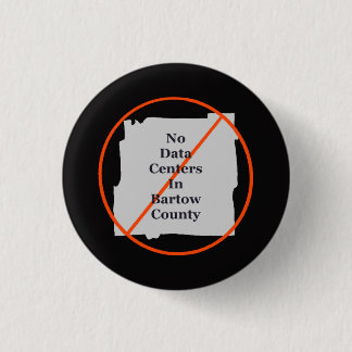 Nee tegen datacenters in Bartow County Ronde Button 3,2 Cm