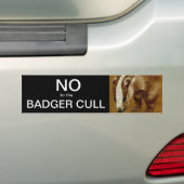 Nee tegen de Badger Cull bumper sticker (Op auto)