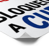 Nee Tegen De Blokkade Van Cuba Poster (Hoek)