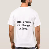 nee tegen de denkpolitie t-shirt (Achterkant)