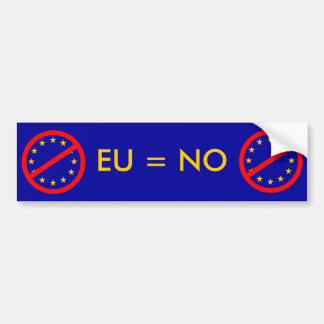 Nee tegen de EU Bumpersticker