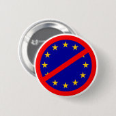 Nee tegen de EU Ronde Button 5,7 Cm (Voorkant /achterkant)