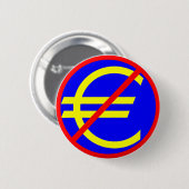Nee tegen de euro ronde button 5,7 cm (Voorkant /achterkant)