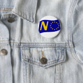 Nee tegen de Europese Unie Ronde Button 5,7 Cm (In situ)