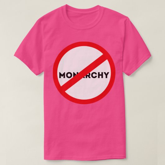 Nee tegen de monarchie t-shirt (Design voorkant)