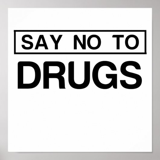 NEE TEGEN DRUGS POSTER (Voorkant)