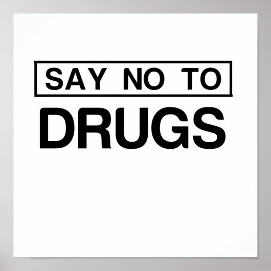 NEE TEGEN DRUGS POSTER (Voorkant)
