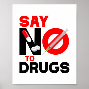 NEE tegen drugs Poster ter voorkoming van drugsm