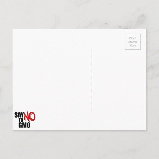 NEE tegen GGO's Uitnodiging Briefkaart (Achterkant)